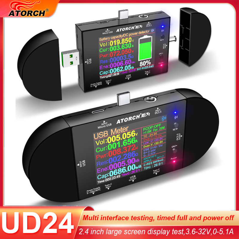 Usb Ammeter Tester - Testeur USB UD24 2,4 pouces, voltmètre