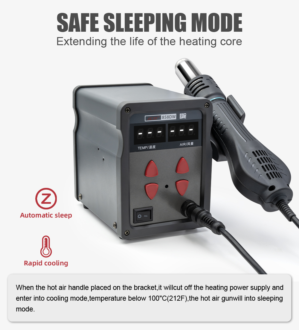 Pistolet à air chaud JCD 858DW - Hot Air Station 858 avis et prix